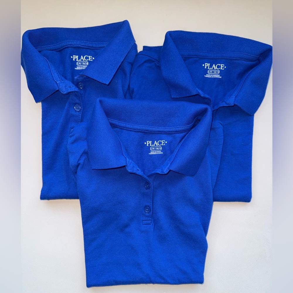 The Children's Place Royal Blue Polo Shirt bundle of 3